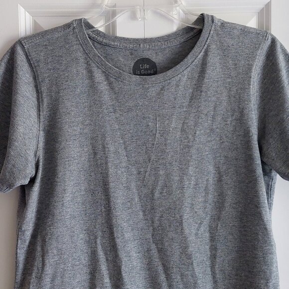 Life Is Good Solid Gray Classic Fit Women's Tee Size S - Picture 2 of 9